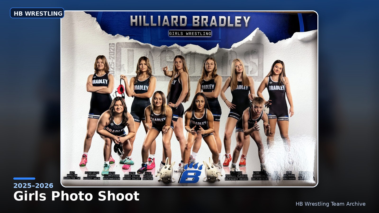HB Girls Wrestling photo shoot